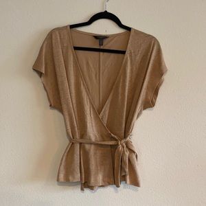 Banana Republic | linen wrap top